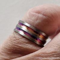 Bague acier rainbow 3 2 